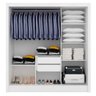 Guarda-roupa Casal Paula 3 Portas 2 Gavetas Central Branco - M. Arapongas Branco - 2