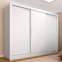 Ver imagem 1 de Guarda-roupa Casal Paula 3 Portas 2 Gavetas Central Branco - M. Arapongas Branco