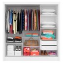 Ver imagem 2 de Guarda-roupa Casal Paula 3 Portas 2 Gavetas Lateral Branco - Móveis Arapongas Branco