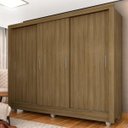 Ver imagem 1 de Guarda-roupa Casal Vivian 3 Portas 2 Gavetas Boreal - Móveis Arapongas Boreal