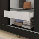 Ver imagem 7 de Guarda-roupa Casal 3 Portas 1 Gavetas Betina Preto Fosco- Móveis Arapongas Preto Fosco
