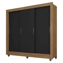 Guarda-roupa Casal 3 Portas 1 Gavetas Alice Boreal/ Preto M. Arapongas Boreal/preto Fosco - 3