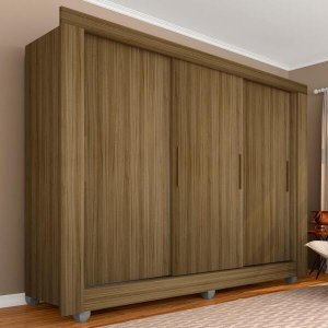 Guarda-roupa Casal 3 Portas 1 Gavetas Alice Boreal - Móveis Arapongas Boreal