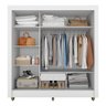 Guarda-roupa Casal 3 Portas 1 Gavetas Alice Branco - Móveis Arapongas Branco - 6