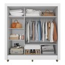 Ver imagem 6 de Guarda-roupa Casal 3 Portas 1 Gavetas Alice Branco - Móveis Arapongas Branco