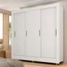 Guarda-roupa Casal 3 Portas 1 Gavetas Alice Branco - Móveis Arapongas Branco - 1