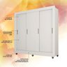Guarda-roupa Casal 3 Portas 1 Gavetas Alice Branco - Móveis Arapongas Branco - 4