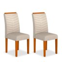 Ver imagem 1 de Kit 2 Cadeiras Lisboa Wood Cinamomo/ Bege - Móveis Arapongas Cinamomo/bege 03