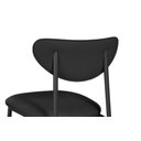 Ver imagem 4 de Kit 2 Cadeiras Safira Jantar Base Aço Carbono Espuma D28 - Preto