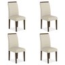 Kit 4 Cadeiras Lima Imbuia/ Bege - Móveis Arapongas Imbuia/bege 03 - 1