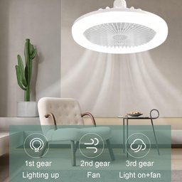 Ventilador Luminária Silencioso de Teto Lâmpada Led Rgb - 7