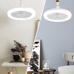 Ventilador Luminária Silencioso de Teto Lâmpada Led Rgb - 5