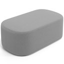 Ver imagem 2 de Cabeceira Cama Box 100cm Lanna com Puff Recamier Doha W01 Bouclê Cinza - Lyam Decor