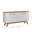 Ver imagem 2 de Buffet River 4 Portas Retrô MDF-MDP Branco Nature Casah