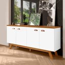Ver imagem 1 de Buffet River 4 Portas Retrô MDF-MDP Branco Nature Casah