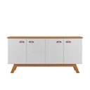 Ver imagem 3 de Buffet River 4 Portas Retrô MDF-MDP Branco Nature Casah