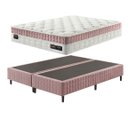 Ver imagem 3 de Cama Box Colchão King Size com Molas Ensacadas Master 193x203x77cm Rosê