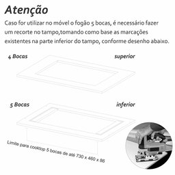 Balcão para Cooktop Mila 1 Pt 1 Gav Móveis Arapongas - 5