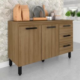 Balcão para Pia Elaine 2 Portas 3 Gavetas Boreal - Móveis Arapongas Boreal - 1 Balcão para Pia Elaine 2 Portas 3 Gavetas Boreal - Móveis Arapongas Boreal - 1