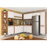 Cozinha Modulada 10 Peças Hilary Carvalho/ Off White- Móveis Arapongas Carvalho Americano/off - 1