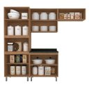 Ver imagem 2 de Cozinha Modulada Ester 4 Peças com Torre Carvalho/ Off White M. Arapongas Carvalho Americano/off