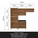 Ver imagem 3 de Cozinha Modulada Ester 4 Peças com Torre Carvalho/ Off White M. Arapongas Carvalho Americano/off