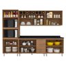 Cozinha Modulada Rayssa 5 Peças Carvalho/ Off White - Moveis Arapongas Carvalho Americano/off - 2
