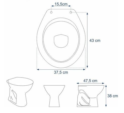 Assento Sedile Branco Poliéster para Deca Ravena Izy - As23378 - 4