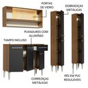 Ver mais imagens de Cozinha Compacta Madesa Emilly Winter com Armário e Balcão