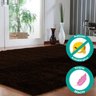 Tapete Shaggy Sala/Quarto Felpudo 140x100cm Tabaco Casu - 4