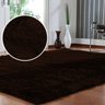 Tapete Shaggy Sala/Quarto Felpudo 140x100cm Tabaco Casu - 2