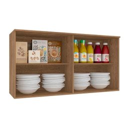 Armário Aéreo Bella 2 Portas 1,05 Carvalho Americano- Moveis Arapongas Carvalho Americano - 2