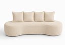 Ver imagem 3 de Kit Sofá Orgânico 210 cm 2 Poltronas Orgânico Bouclê Bege Premium Belufan Mvs