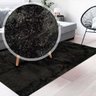 Tapete para Sala e Quarto Peludo Cronos Casen 200x300cm Preto - 2