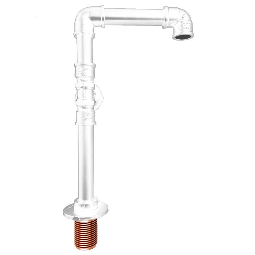 Torneira Design Industrial Clássica Luxo PVC 3/4" - Madareli - Branco - 3