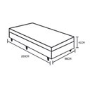 Ver imagem 3 de Cama Box Baú Solteirão King Design Sintético Cinza 96x203x41