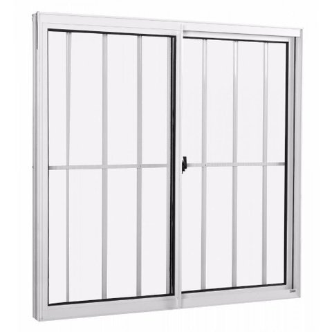 Janela de Correr Alumínio Branco 02F c/Grade Classic - 100x150