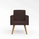 Ver imagem 2 de Poltrona Decorativa Nina Cadeira Escritório Recepção Marrom