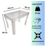 Mesa Acrílico Transparente Desmontável 100cm Festaresistente - 6