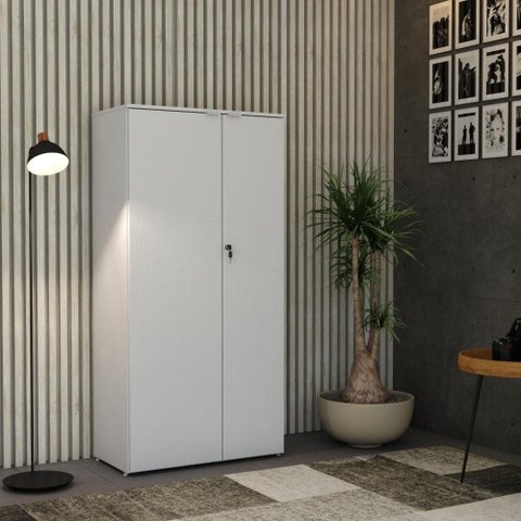 Armário Alto Fechado c/02 Portas 161,5x80x42cm WLAF80 Branco Chess