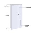 Ver imagem 4 de Armário Alto Fechado c/02 Portas 161,5x80x42cm WLAF80 Branco Chess