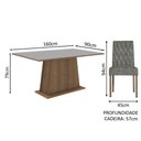 Ver mais imagens de Conjunto Sala de Jantar Mesa Tampo de Madeira 6 Cadeiras Rustic/cinza/silver Britney Madesa