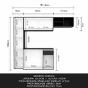 Ver imagem 3 de Armário de Cozinha 4 Peças Diana Preto - Móveis Arapongas Preto Fosco