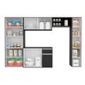 Armário de Cozinha 5 Peças Liris Preto - Móveis Arapongas Preto Fosco - 2