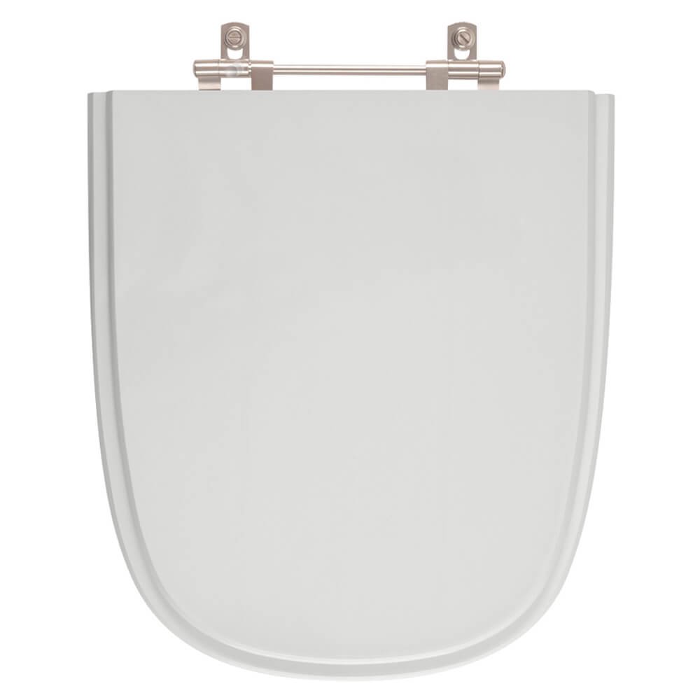 Assento Sanitário Tampa de Vaso Madeira MDF Laqueado Ibiza para bacia Incepa 6lpf - Cinza Claro - 1
