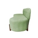 Ver imagem 3 de Sofá 3 Lugares Orgânico Curvo Tókio 180cm Bouclé Verde