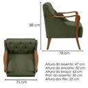 Ver imagem 3 de Poltrona Decorativa Capitone Siena Pes Madeira Corano Tca 217 Moll
