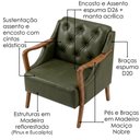 Ver imagem 5 de Poltrona Decorativa Capitone Siena Pes Madeira Corano Tca 217 Moll