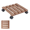 Ver imagem 1 de Suporte Vaso Planta Rodinhas Deck Movel Pallet Jardim Varandas Sacadas Resistente Versatil Decoracao