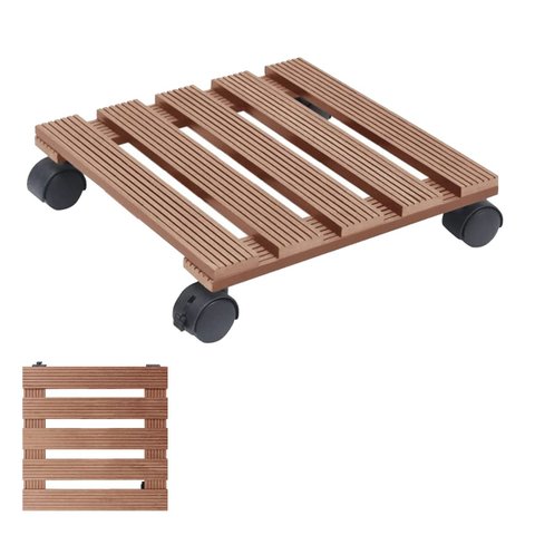 Suporte Vaso Planta Rodinhas Deck Movel Pallet Jardim Varandas Sacadas Resistente Versatil Decoracao